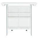 Coaster Furniture Acosta 182632 Rectangular Bar Unit With Footrest And Glass Side Panels IMAGE 6