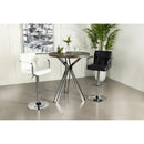 Coaster Furniture Edgerton 183131 Round Wood Top Bar Table - Dark Oak/Chrome IMAGE 5