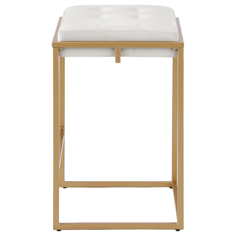 Coaster Furniture Nadia 183645 Square Padded Seat Counter Height Stool - Beige/Gold IMAGE 4