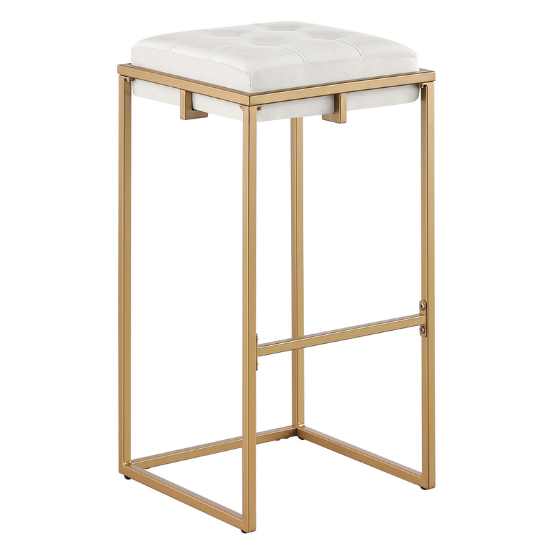 Coaster Furniture Nadia 183646 Square Padded Seat Bar Stool - Beige/Gold IMAGE 1