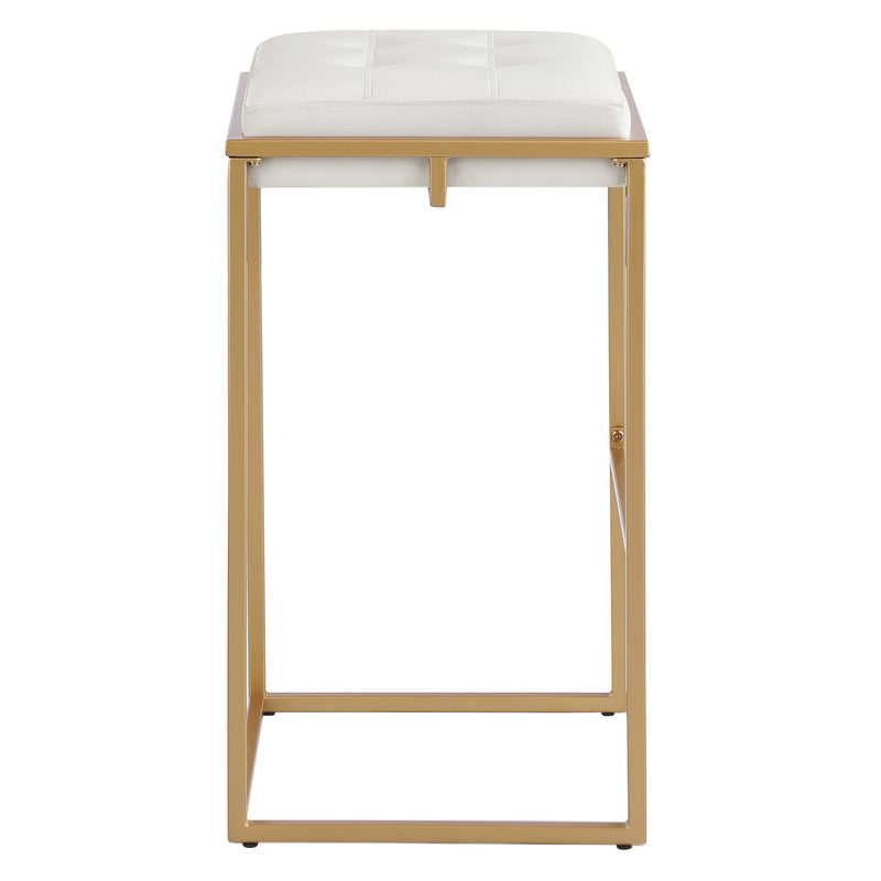 Coaster Furniture Nadia 183646 Square Padded Seat Bar Stool - Beige/Gold IMAGE 3