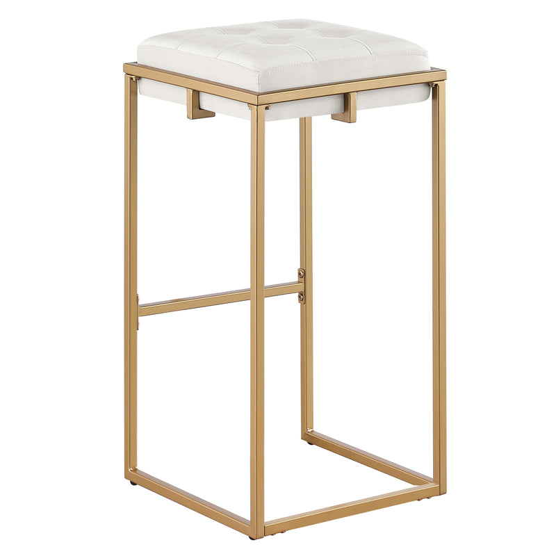 Coaster Furniture Nadia 183646 Square Padded Seat Bar Stool - Beige/Gold IMAGE 4