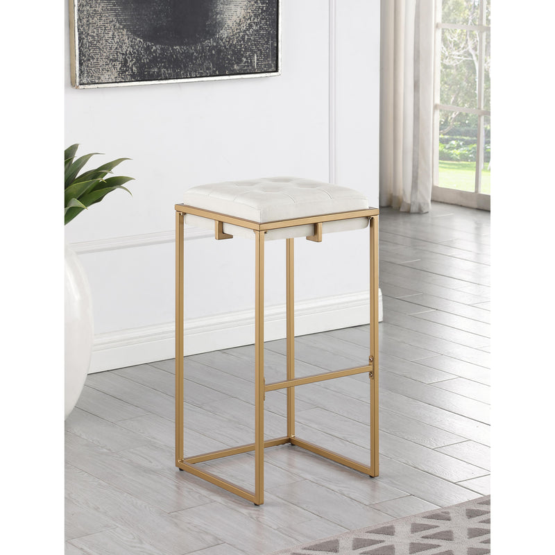 Coaster Furniture Nadia 183646 Square Padded Seat Bar Stool - Beige/Gold IMAGE 5