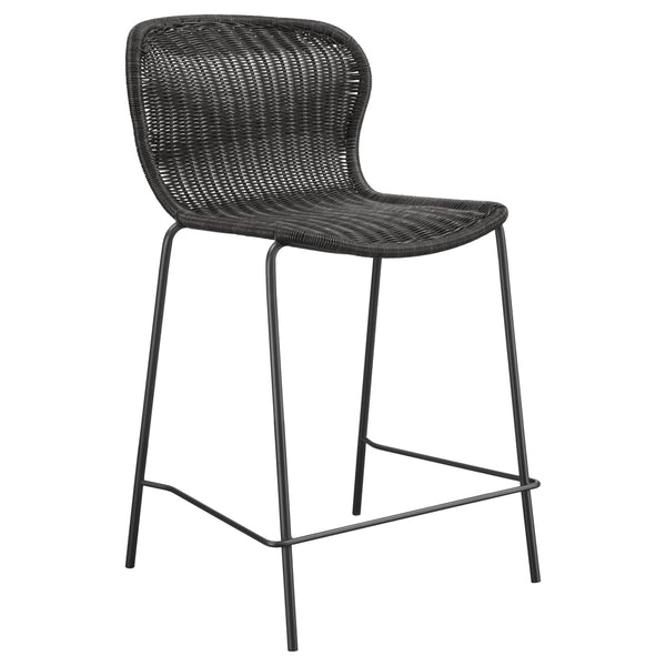 Coaster Furniture McKinley 192039 Upholstered Counter Height Stools With Footrest - Brown/Sandy Black IMAGE 1