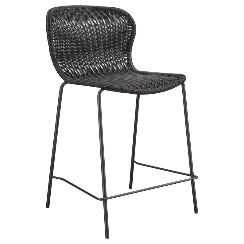 Coaster Furniture McKinley 192039 Upholstered Counter Height Stools With Footrest - Brown/Sandy Black IMAGE 1