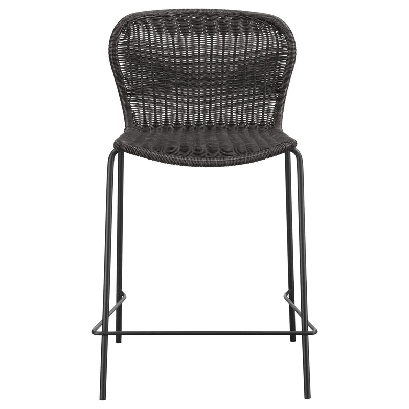 Coaster Furniture McKinley 192039 Upholstered Counter Height Stools With Footrest - Brown/Sandy Black IMAGE 2