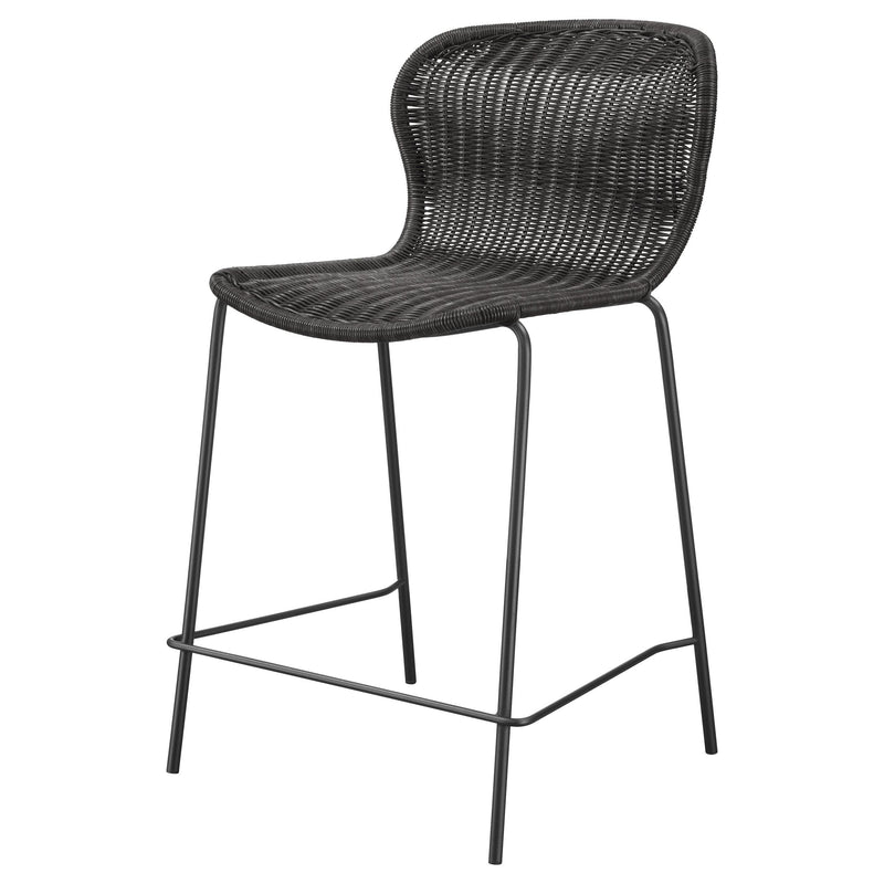 Coaster Furniture McKinley 192039 Upholstered Counter Height Stools With Footrest - Brown/Sandy Black IMAGE 3