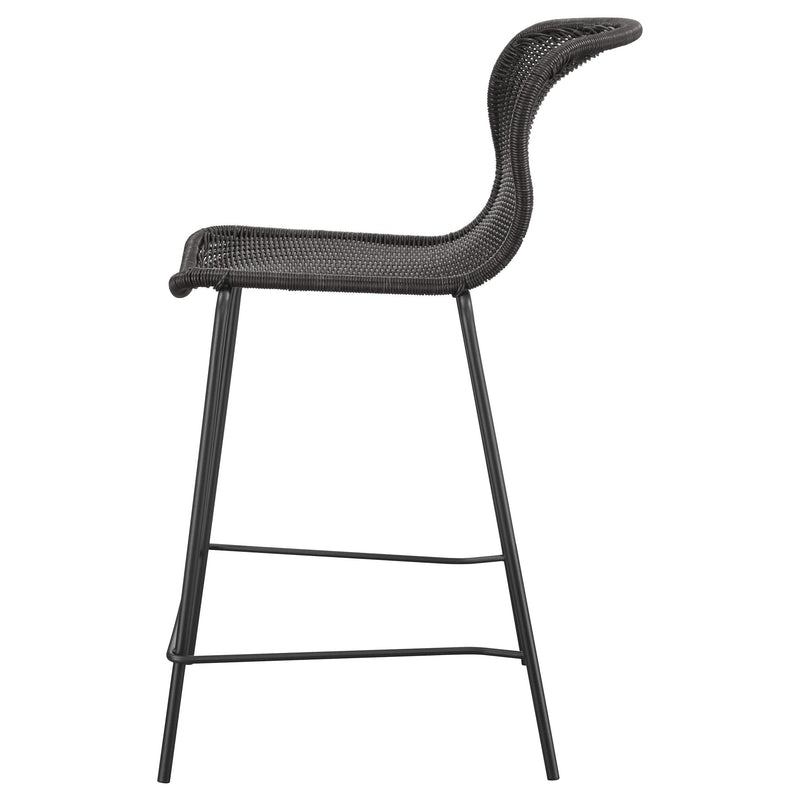 Coaster Furniture McKinley 192039 Upholstered Counter Height Stools With Footrest - Brown/Sandy Black IMAGE 4