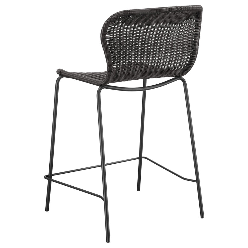 Coaster Furniture McKinley 192039 Upholstered Counter Height Stools With Footrest - Brown/Sandy Black IMAGE 5