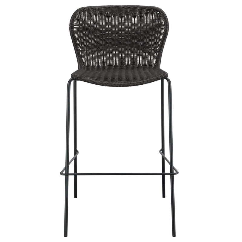 Coaster Furniture McKinley 192040 Upholstered Bar Stools With Footrest - Brown/Sandy Black IMAGE 2