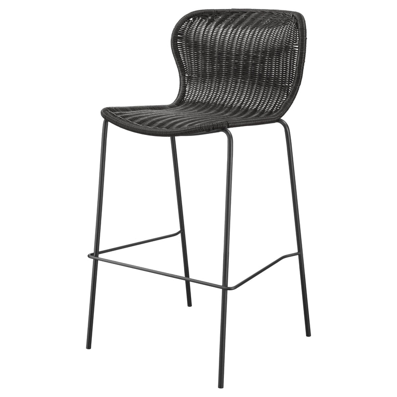 Coaster Furniture McKinley 192040 Upholstered Bar Stools With Footrest - Brown/Sandy Black IMAGE 3