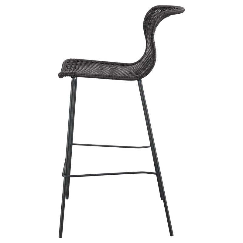 Coaster Furniture McKinley 192040 Upholstered Bar Stools With Footrest - Brown/Sandy Black IMAGE 4