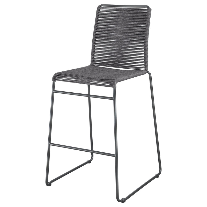 Coaster Furniture Kai 192064 Upholstered Bar Height Stools with Footrest - Charcoal/Gunmetal IMAGE 3