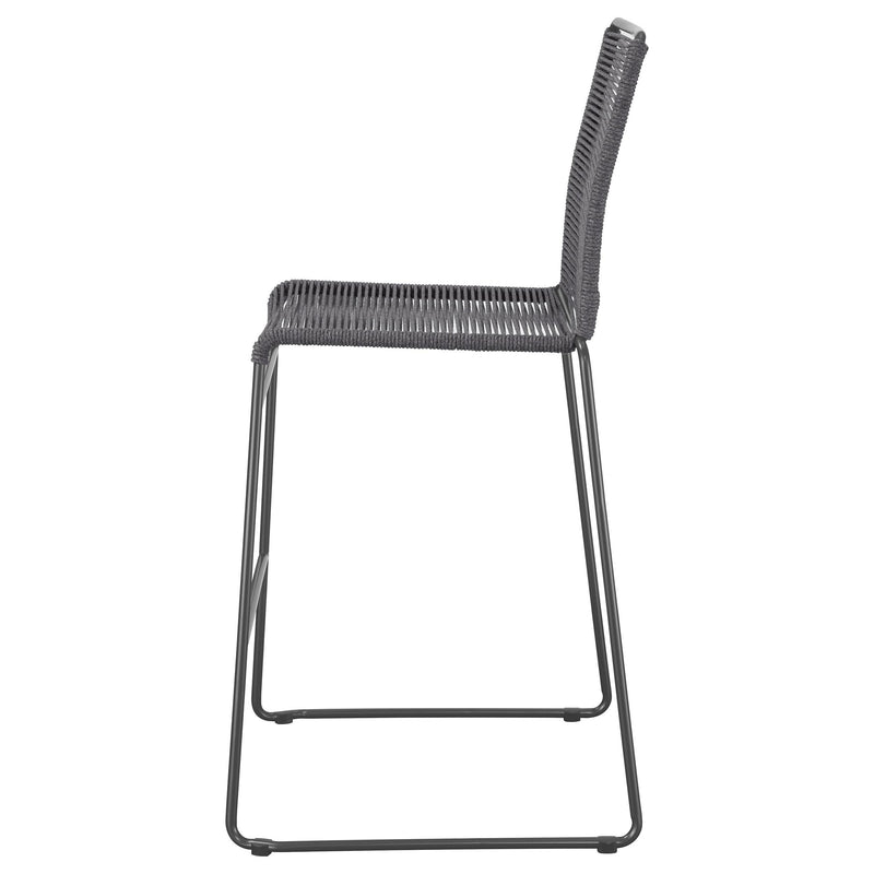 Coaster Furniture Kai 192064 Upholstered Bar Height Stools with Footrest - Charcoal/Gunmetal IMAGE 4