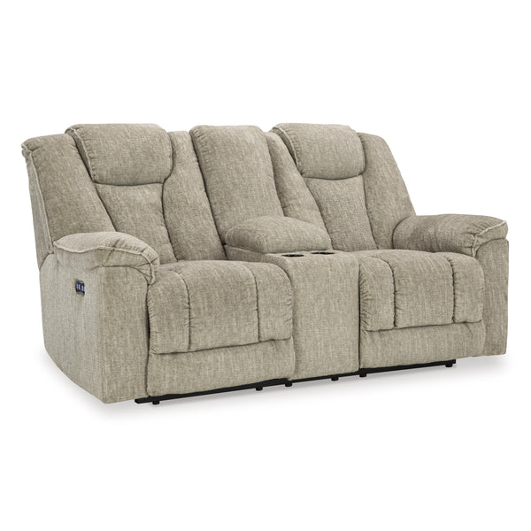  Signature Design by Ashley Hindmarsh 9030918 Power Reclining Loveseat with Console and Adjustable Headrest IMAGE 1