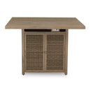  Signature Design by Ashley Walton Bridge P749-665 Square Bar Table with Fire Pit IMAGE 3