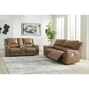 Signature Design by Ashley Trasimeno U8281518 Power Reclining Loveseat with Console and Adjustable Headrest IMAGE 9
