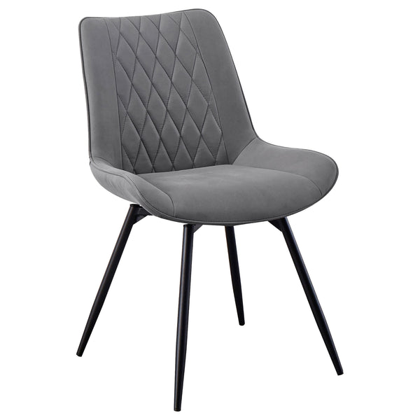 Coaster Furniture Diggs 193312 Upholstered Tufted Swivel Dining Chairs - Grey/Gunmetal IMAGE 1