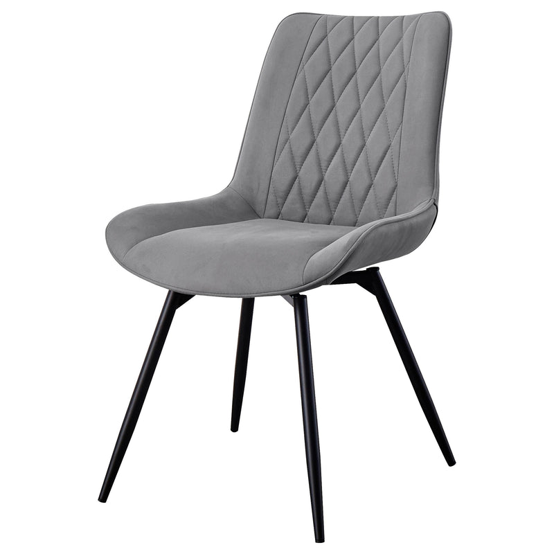 Coaster Furniture Diggs 193312 Upholstered Tufted Swivel Dining Chairs - Grey/Gunmetal IMAGE 3