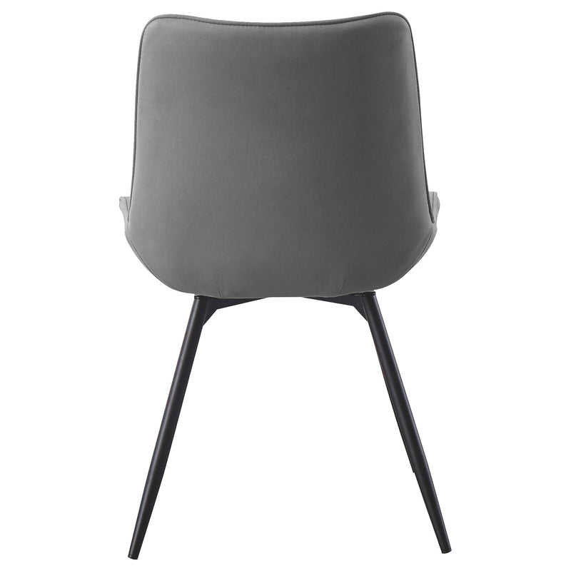 Coaster Furniture Diggs 193312 Upholstered Tufted Swivel Dining Chairs - Grey/Gunmetal IMAGE 6