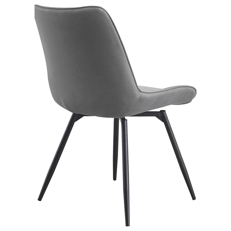 Coaster Furniture Diggs 193312 Upholstered Tufted Swivel Dining Chairs - Grey/Gunmetal IMAGE 7