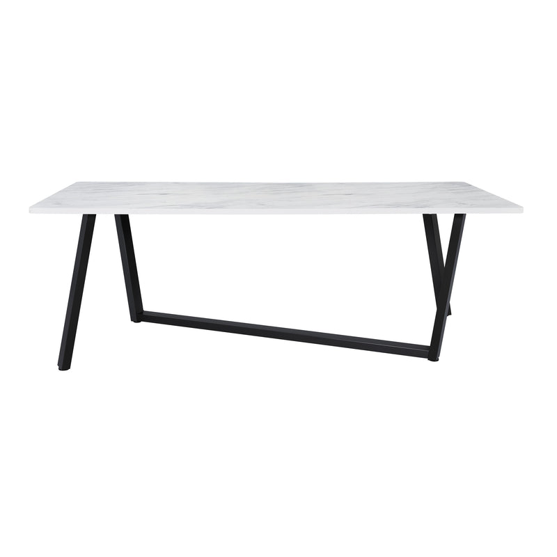 Coaster Furniture Mayer 193781 Rectangular Dining Table - Faux White Marble/Gunmetal IMAGE 3