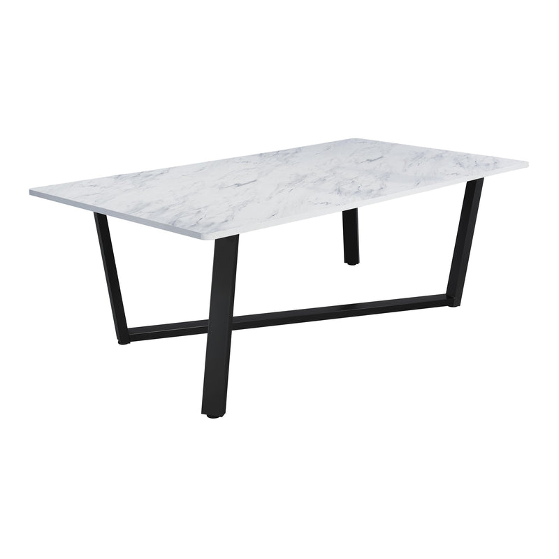 Coaster Furniture Mayer 193781 Rectangular Dining Table - Faux White Marble/Gunmetal IMAGE 5