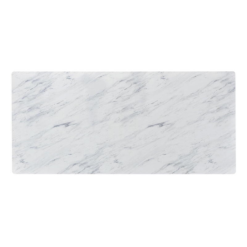 Coaster Furniture Mayer 193781 Rectangular Dining Table - Faux White Marble/Gunmetal IMAGE 6
