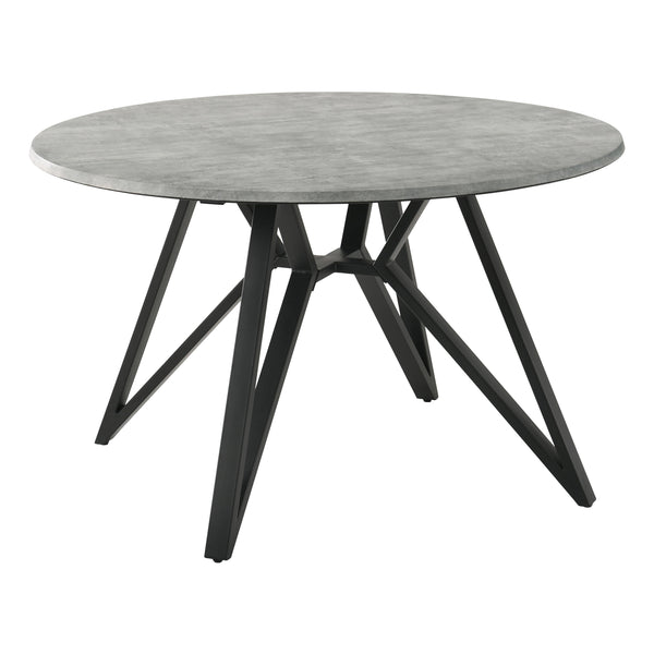 Coaster Furniture Neil 193801 Round Wood Top Dining Table - Concrete/Black IMAGE 1