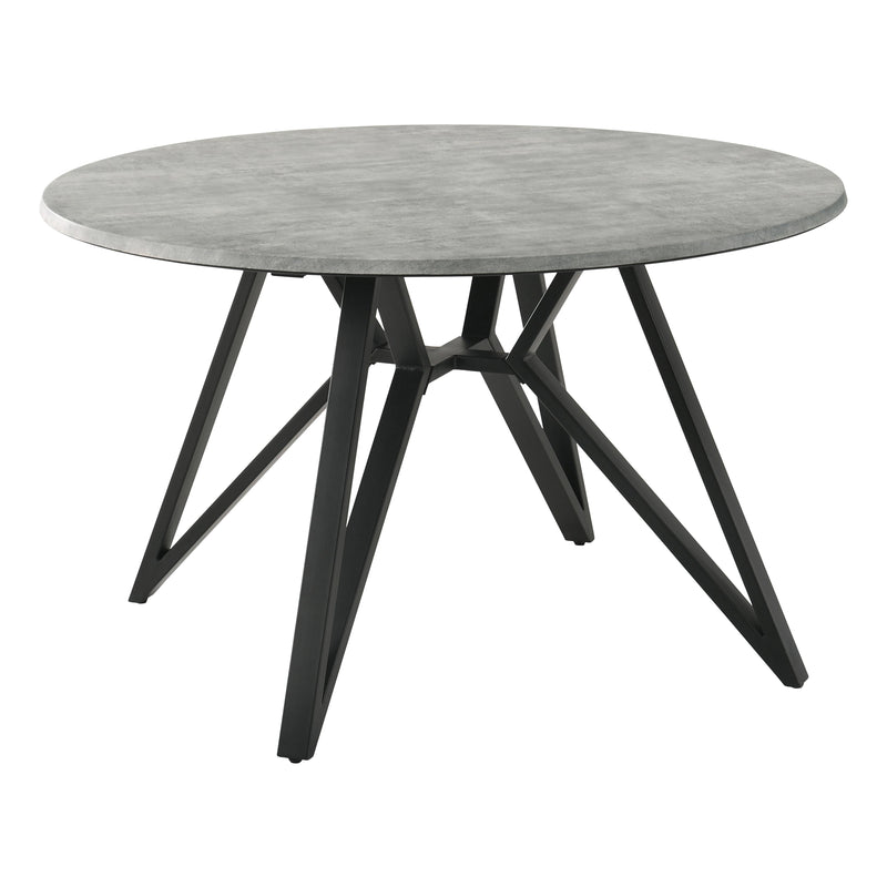 Coaster Furniture Neil 193801 Round Wood Top Dining Table - Concrete/Black IMAGE 1