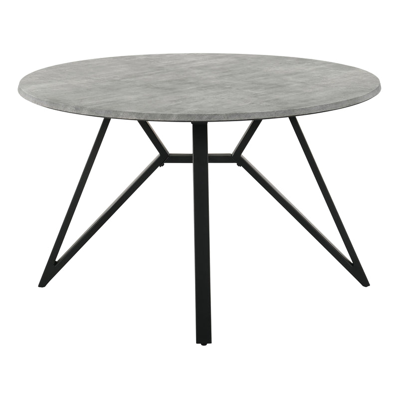 Coaster Furniture Neil 193801 Round Wood Top Dining Table - Concrete/Black IMAGE 3