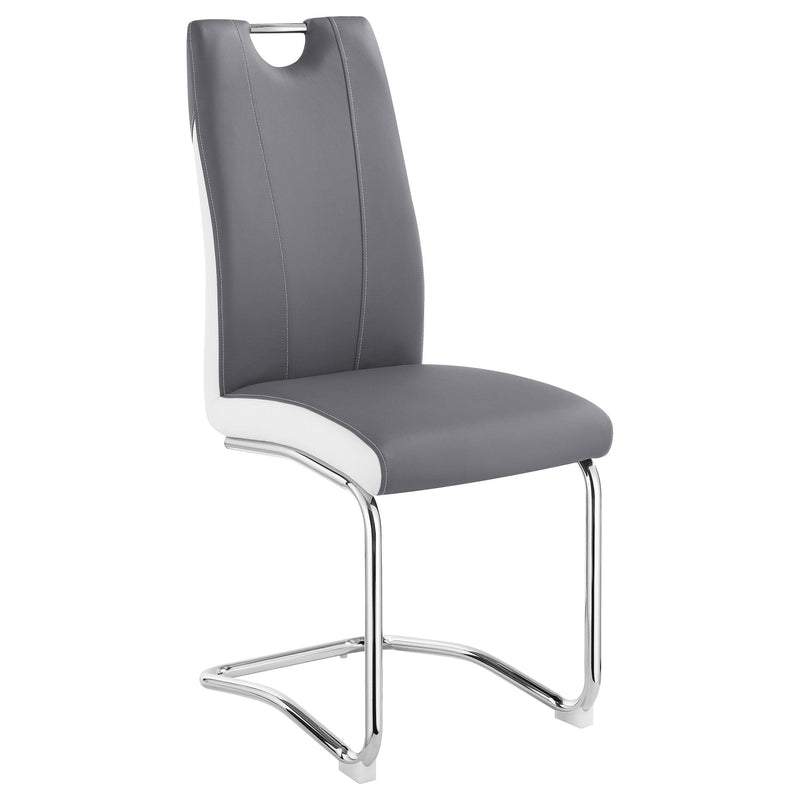 Coaster Furniture Brooklyn 193812 Upholstered Side Chairs With S-Frame - Grey/White IMAGE 1