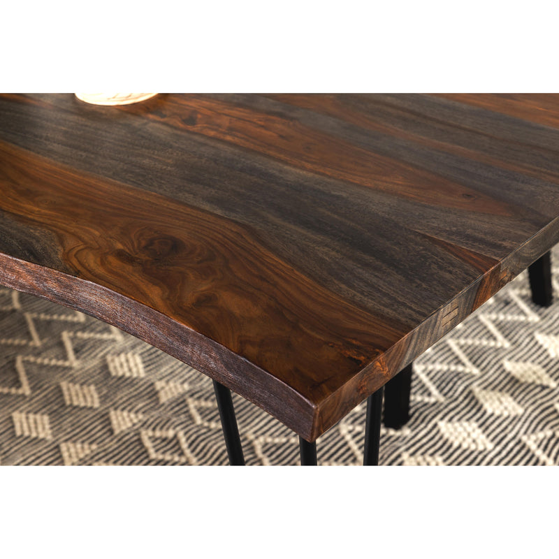 Coaster Furniture Neve 193861 Live-Edge Dining Table with Hairpin Legs - Sheesham Grey/Gunmetal IMAGE 6