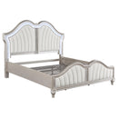 Coaster Furniture Evangeline 223391KW Tufted Upholstered Platform California King Bed - Ivory/Silver Oak IMAGE 5