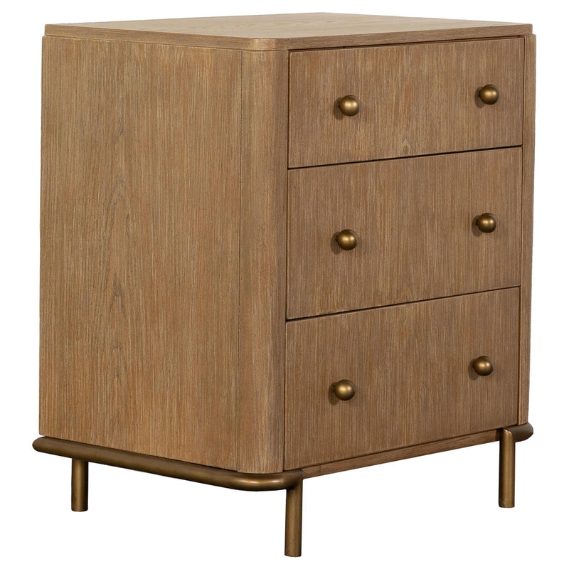 Coaster Furniture Arini 224302 3-Drawer Nightstand with Dual USB Ports - Sand Wash IMAGE 1
