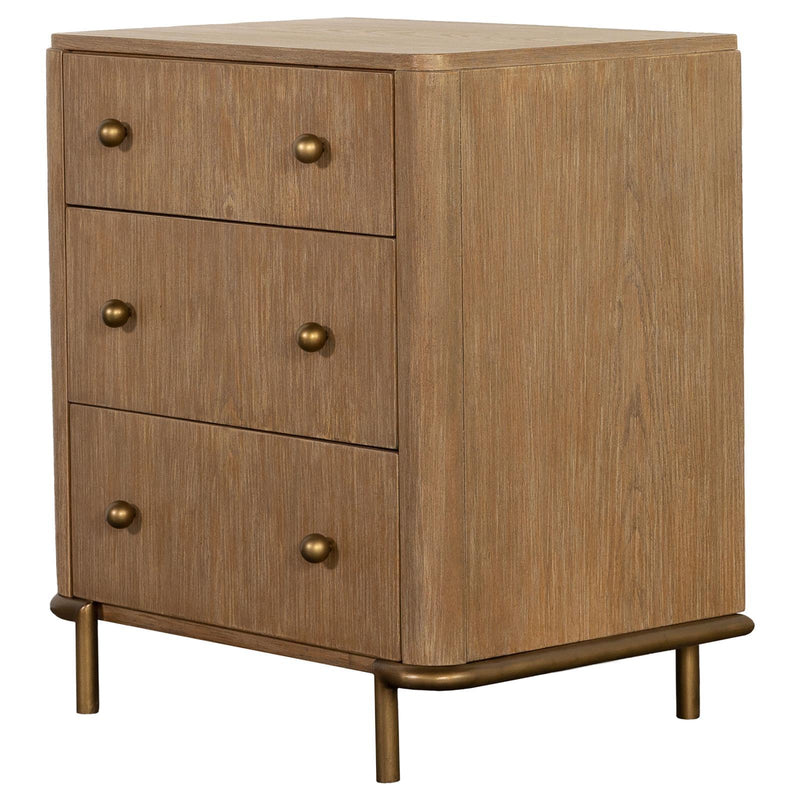 Coaster Furniture Arini 224302 3-Drawer Nightstand with Dual USB Ports - Sand Wash IMAGE 4