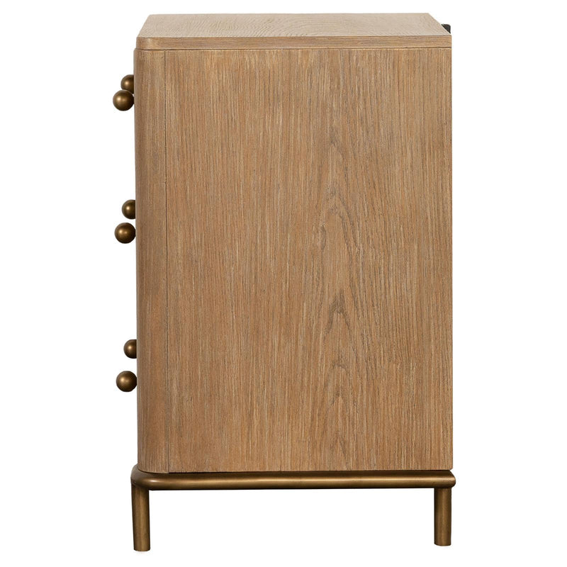 Coaster Furniture Arini 224302 3-Drawer Nightstand with Dual USB Ports - Sand Wash IMAGE 5