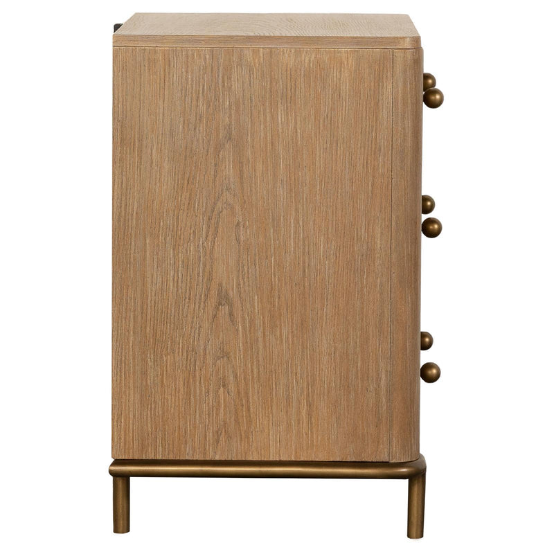 Coaster Furniture Arini 224302 3-Drawer Nightstand with Dual USB Ports - Sand Wash IMAGE 7