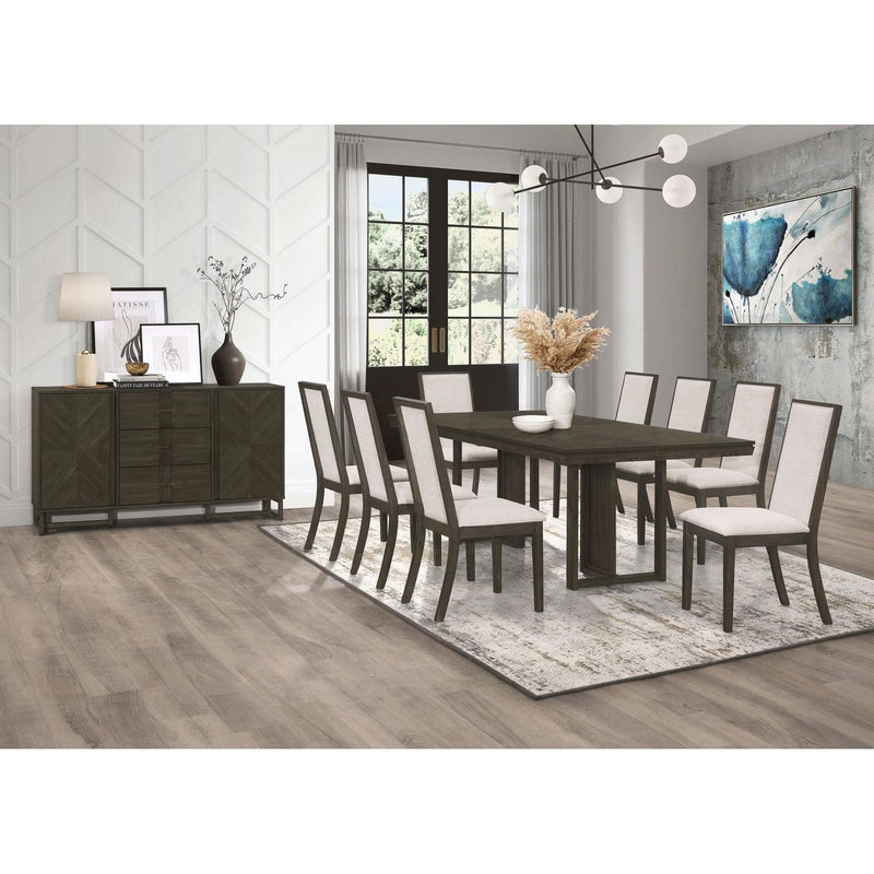 Coaster Furniture 107961 Rectangular Dining Table - Dark Grey IMAGE 2