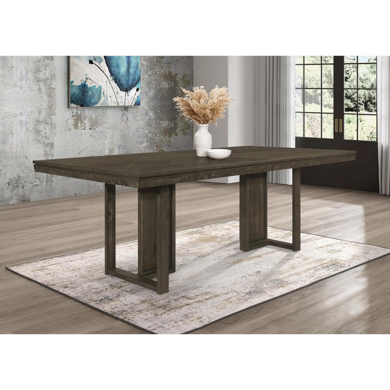 Coaster Furniture 107961 Rectangular Dining Table - Dark Grey IMAGE 5