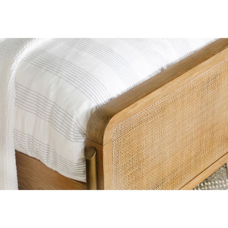 Coaster Furniture Arinia 224300Q Upholstered Queen Panel Bed - Sand Wash/Natural Cane IMAGE 14