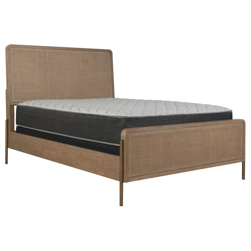 Coaster Furniture Arinia 224300Q Upholstered Queen Panel Bed - Sand Wash/Natural Cane IMAGE 7