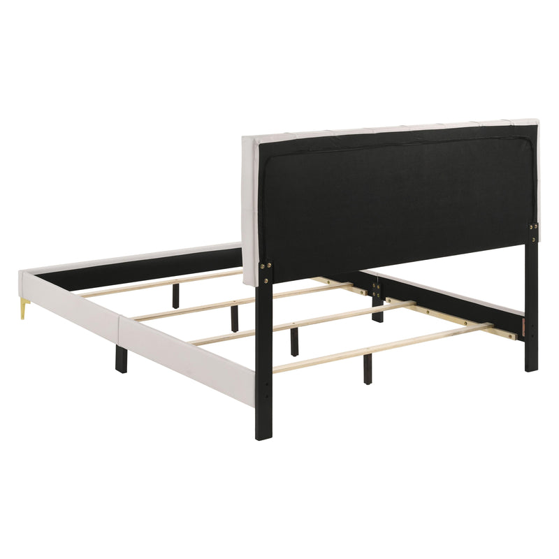 Coaster Furniture Kendall 224401Q Tufted Upholstered Panel Queen Bed - White IMAGE 4