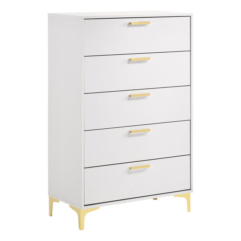 Coaster Furniture Kendall 224405 5-Drawer Chest - White IMAGE 1