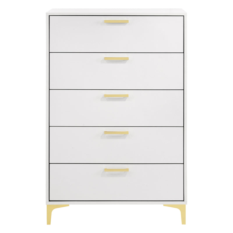 Coaster Furniture Kendall 224405 5-Drawer Chest - White IMAGE 3