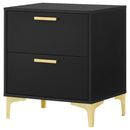 Coaster Furniture Kendall 224452 2-Drawer Nightstand - Black/Gold IMAGE 3