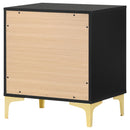 Coaster Furniture Kendall 224452 2-Drawer Nightstand - Black/Gold IMAGE 7