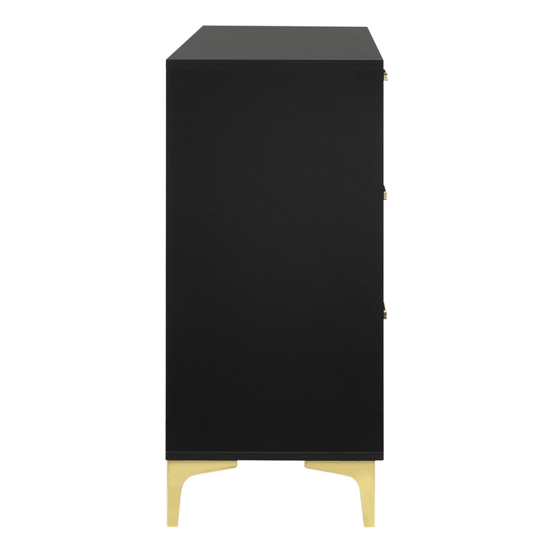 Coaster Furniture Kendall 224453 6-Drawer Dresser - Black/Gold IMAGE 5