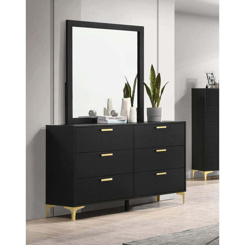 Coaster Furniture Kendall 224453 6-Drawer Dresser - Black/Gold IMAGE 8