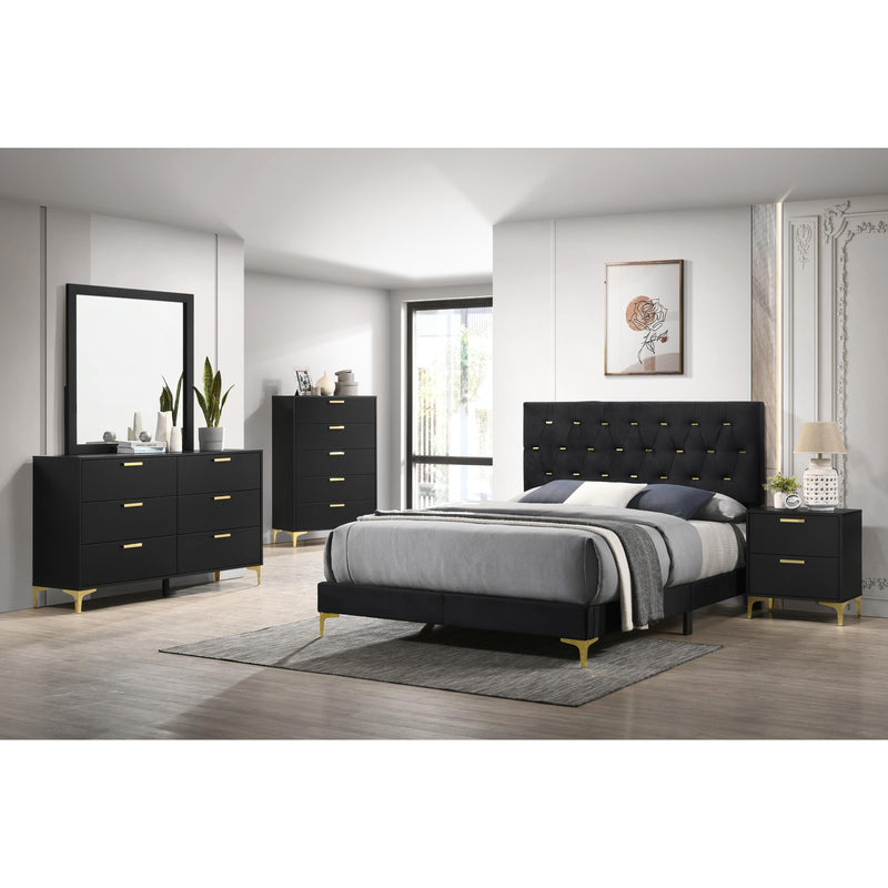 Coaster Furniture Kendall 224455 5-Drawer Chest - Black/Gold IMAGE 2